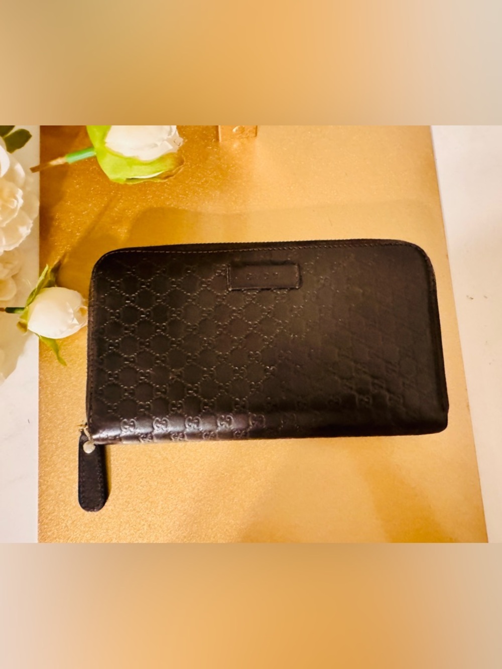 Gucci bronze microguccissima patent leather Large zip around wallet - Picture 11 of 15